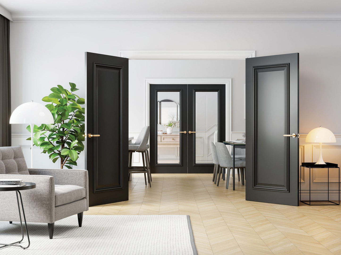 Deanta Blenheim Prefinished Black Internal Door