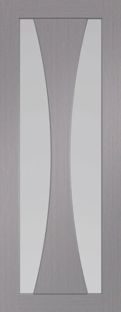 Internal Verona Light Grey Clear Glazed Door