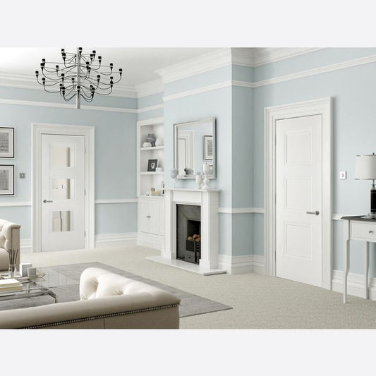 Internal White Amsterdam Fire Door FD30