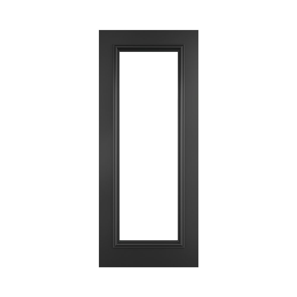 Deanta Blenheim Prefinished Black Internal Door with Glass