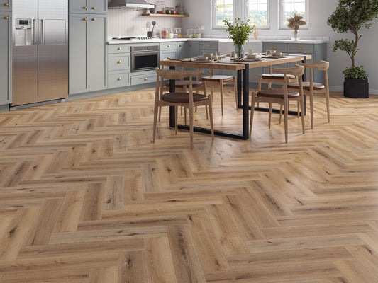 Liberty Lux Camber Oak 5mm SPC Luxury Vinyl Flooring Herringbone