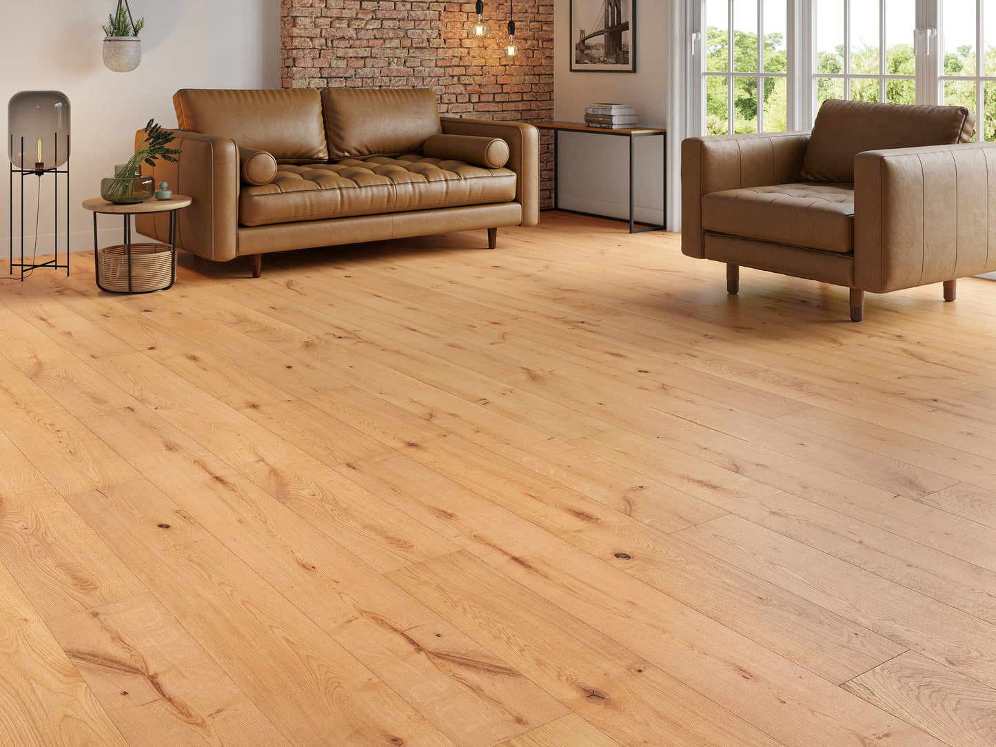 Liberty Lux 14x190mm Natural Oak Brushed UV Oiled Real Oak 14mm Wood Floor