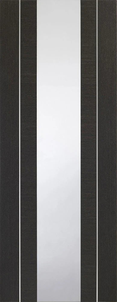 Internal Forli Dark Grey Clear Glazed Door