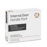 Drava Fire Door Handle Pack Chrome/Satin Chrome with 75mm Latch