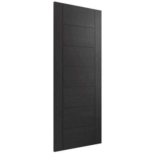 XL Joinery Internal Black Door Palermo Fully Finished Panelled 7 Panel