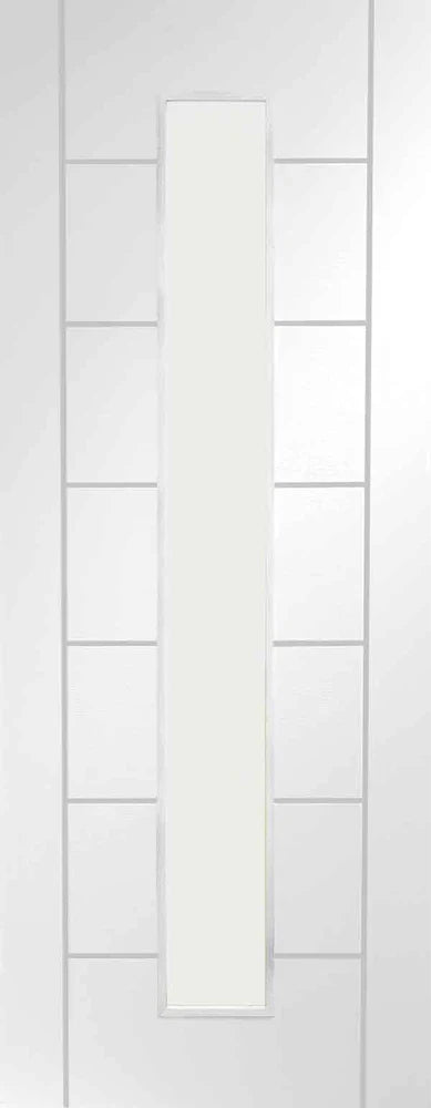 XL Joinery Internal White Primed Palermo 1L Clear Glazed Fire Door FD30