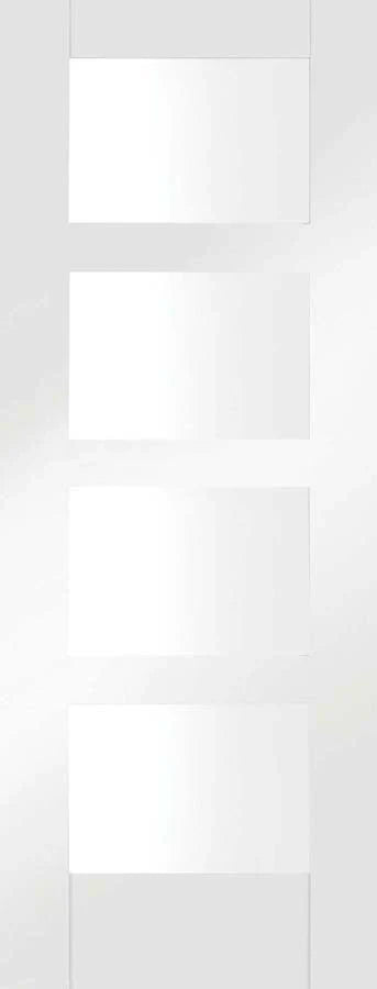 XL Joinery Internal White Primed Shaker 4L Clear Glazed