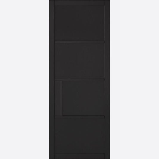 Internal Black Chelsea Door 4 Panelled Industrial Style