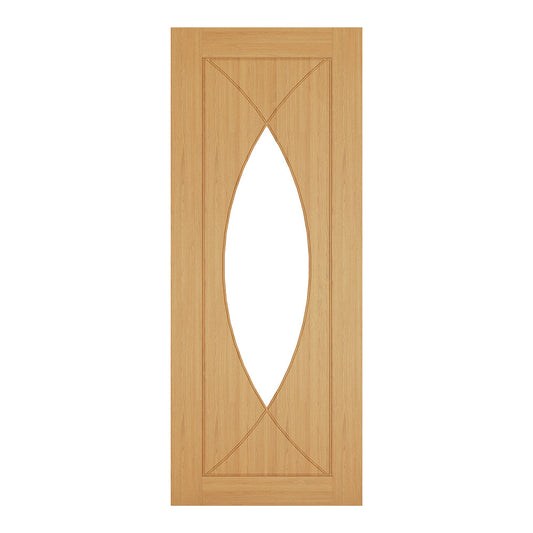 Deanta Internal Oak Amalfi Glazed Door Fully Finished