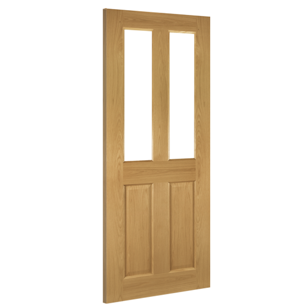Internal Oak Bury Glazed Pre-Finished Fire Door FD30