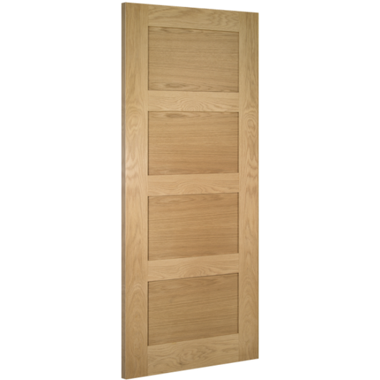 Internal Oak Coventry Shaker 4 Panel Fire Door FD30