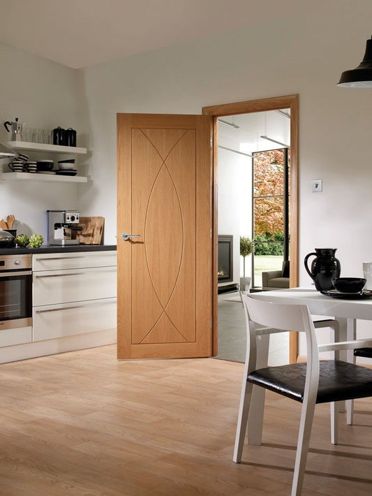 Internal Oak Pesaro Amalfi Door Fully Finished