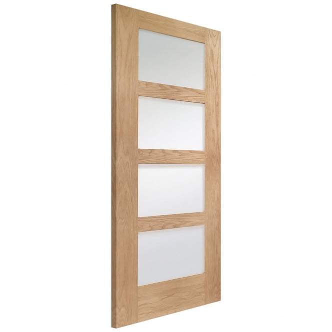 XL Joinery Internal Oak Door Shaker Obscure Glazed Door