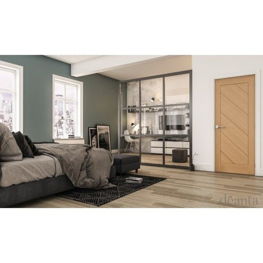 Deanta Internal Oak Torino Fire Rated Door Fully Finished FD30