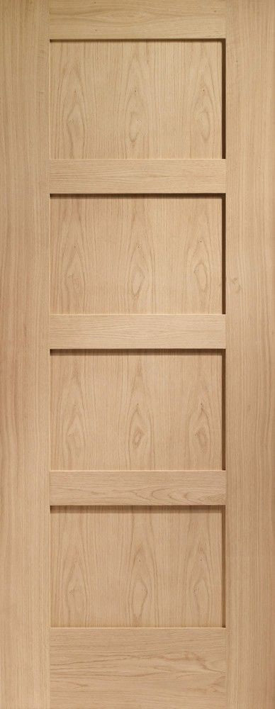 XL Joinery Internal Oak Shaker 4 Panel Fire Door FD30